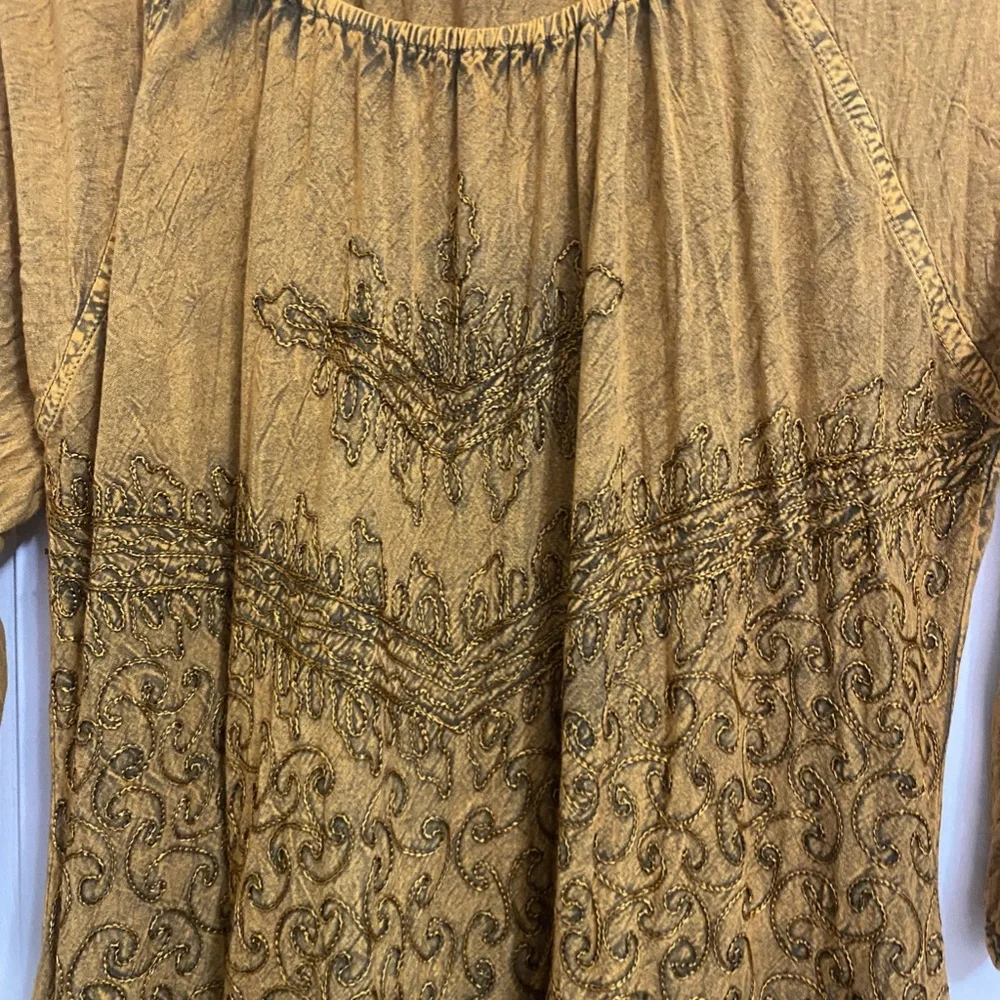 Argan Traders Gold embroidered top - Picture 3 of 6